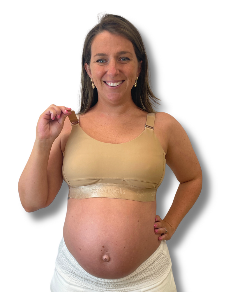 Journey Hands Free Pumping Bra Latte Soft and Flexible for Nursing