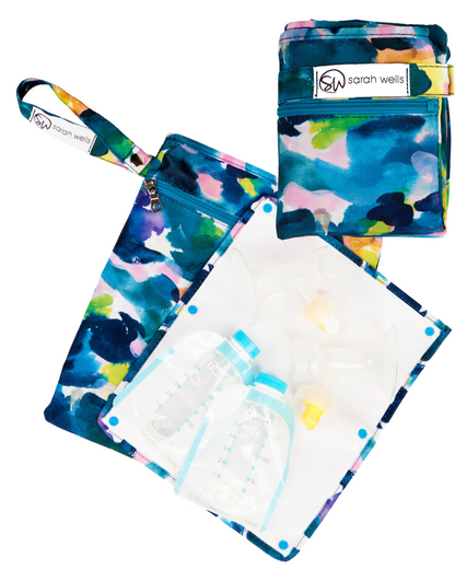 Pumparoo Wet/Dry Bag with Staging Mat® (Aquarelle)