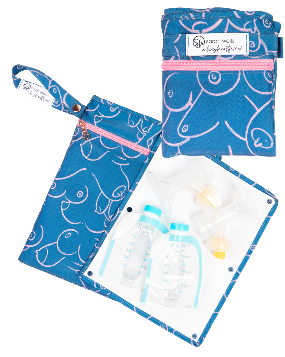 Pumparoo Wet/Dry Bag with Staging Mat® (Boob Bag) || Sarah Wells x bemybreastfriend