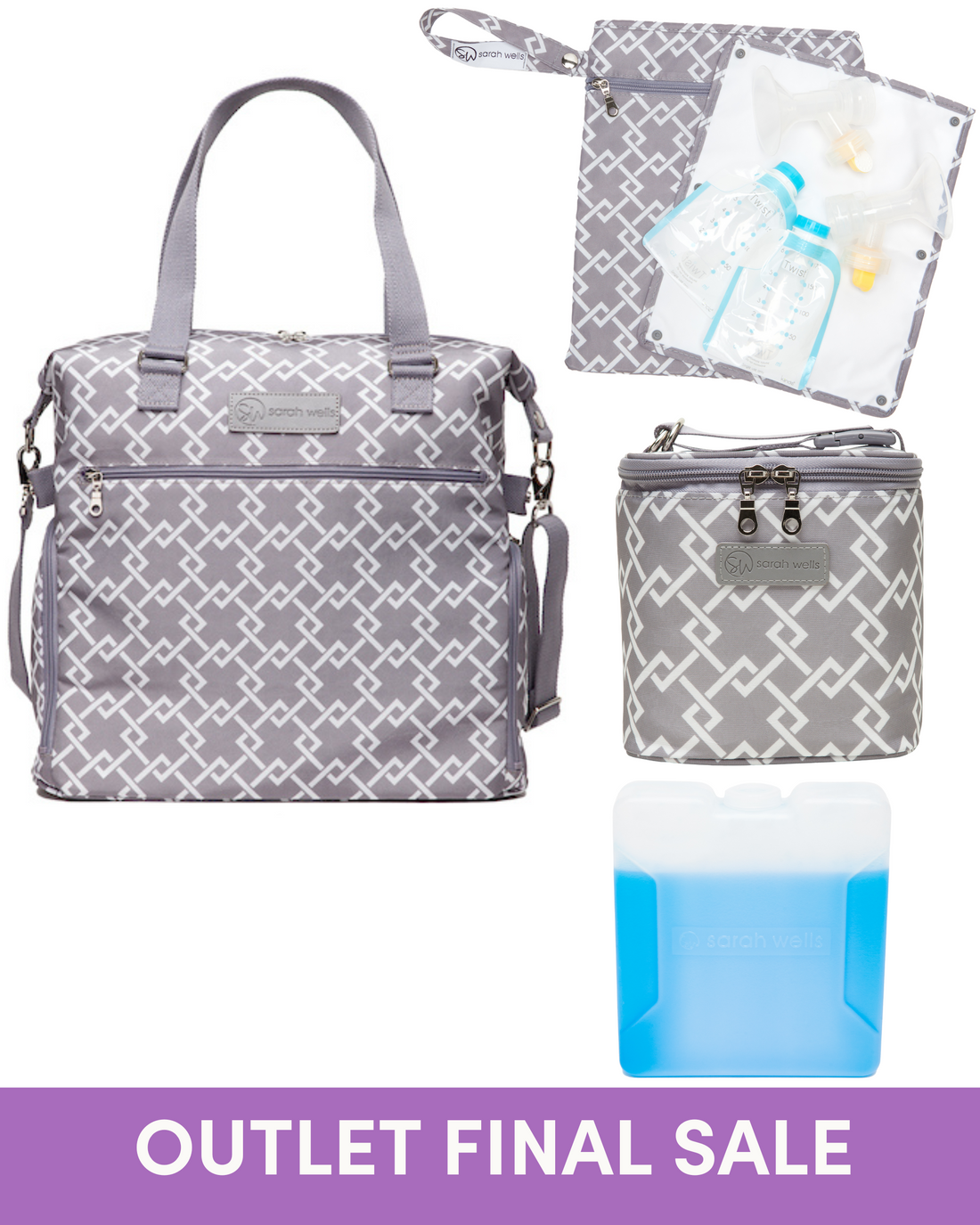OUTLET Lizzy (Gray) Bundle with Pumparoo and Cold Gold