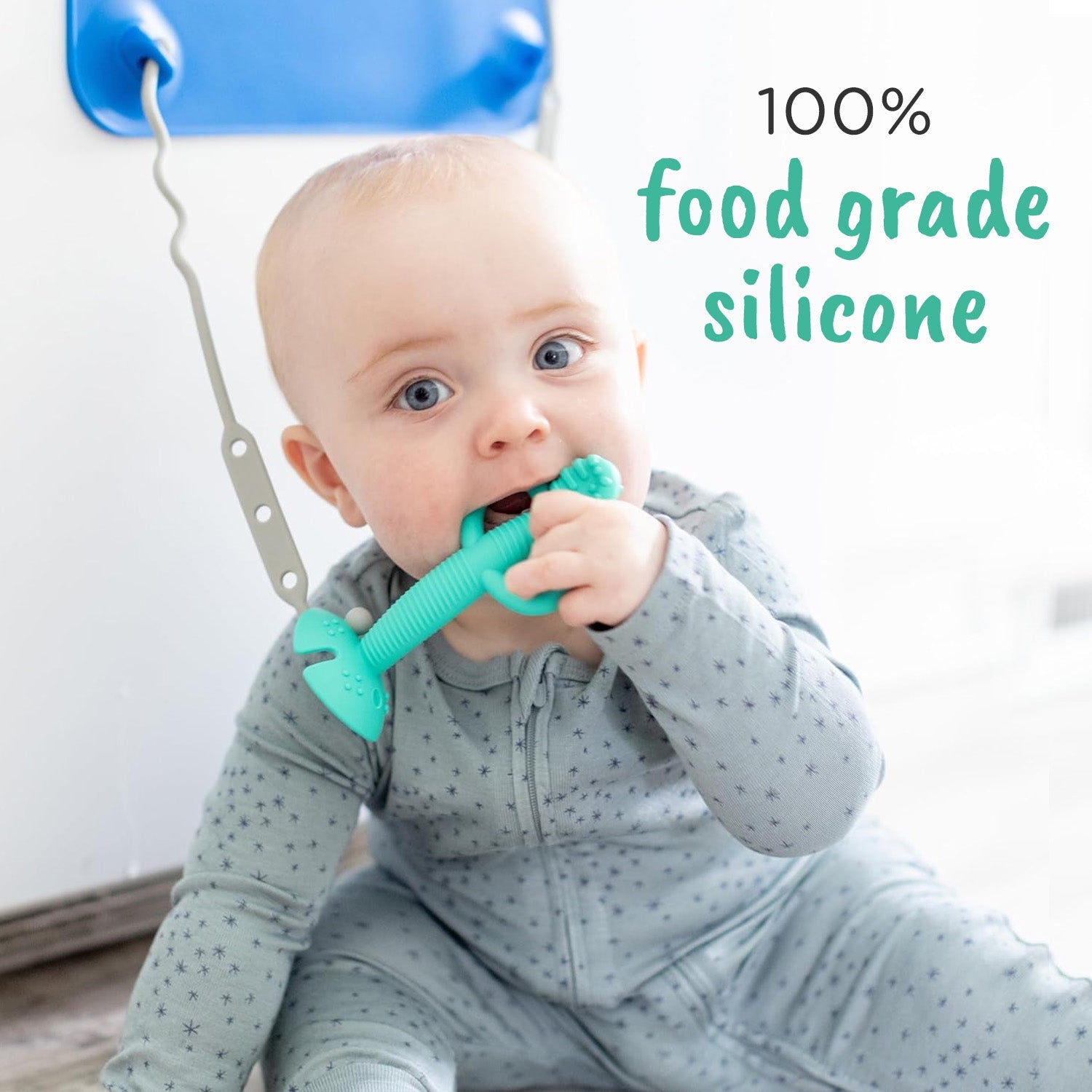 2-in-1 Teether &amp; Training Spoon PEWTER