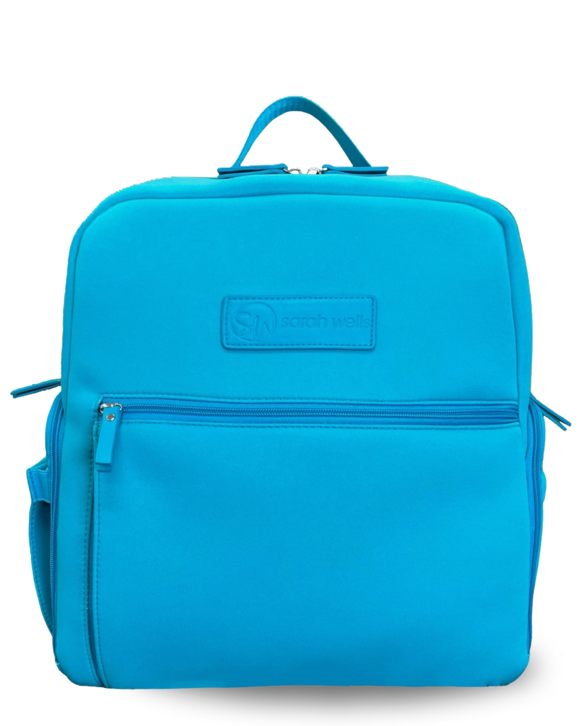Sarah Wells Fiona Breast Pump Backpack – Neoprene, Machine Washable Bag with Insulated Storage, Laptop Sleeve &amp; Straps