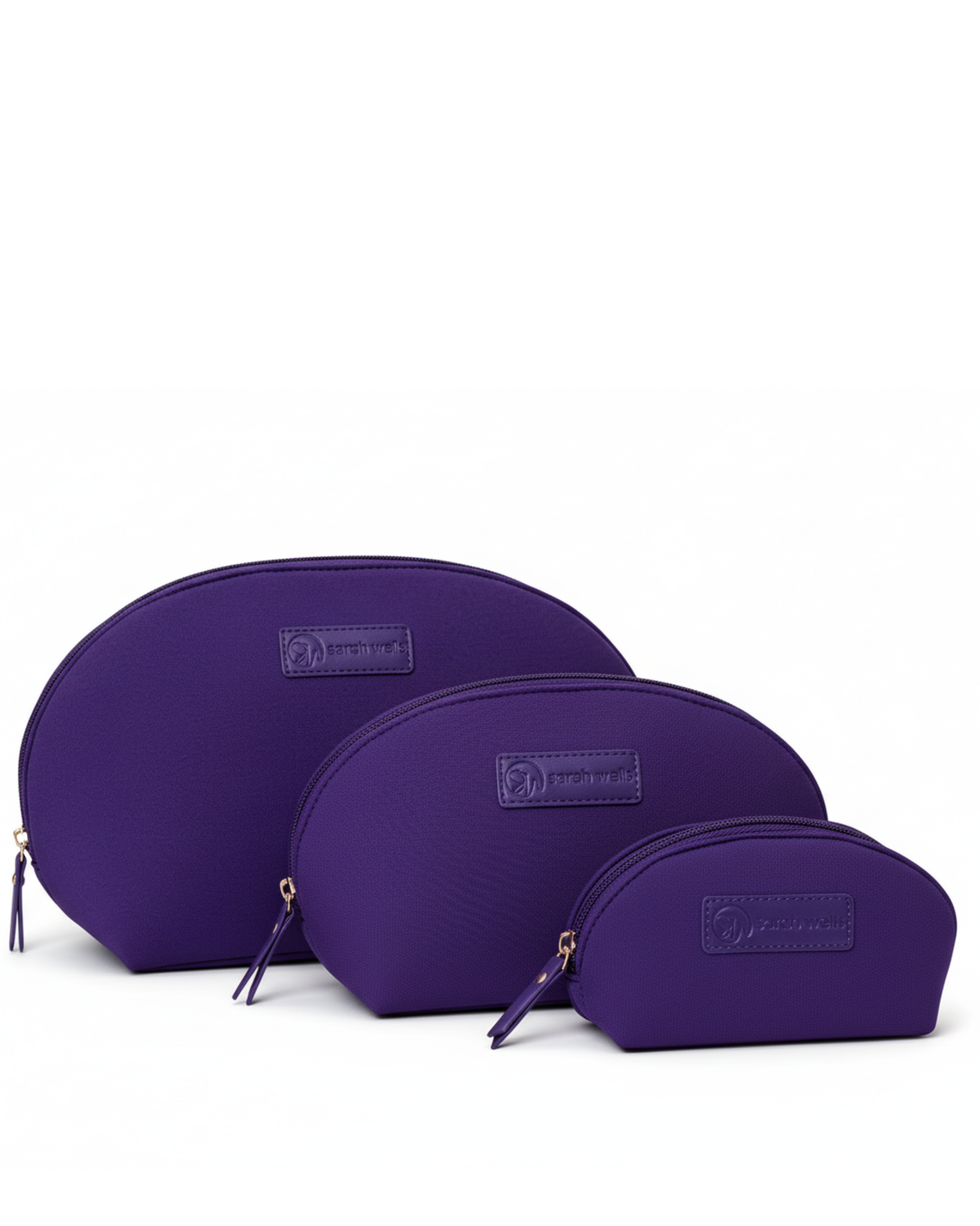 Sarah Wells PackSWell Neoprene Organizer Set of 3 – Washable Zipper Pouches for Pump Parts, Travel, Makeup, Snacks, Tech Cords &amp; More