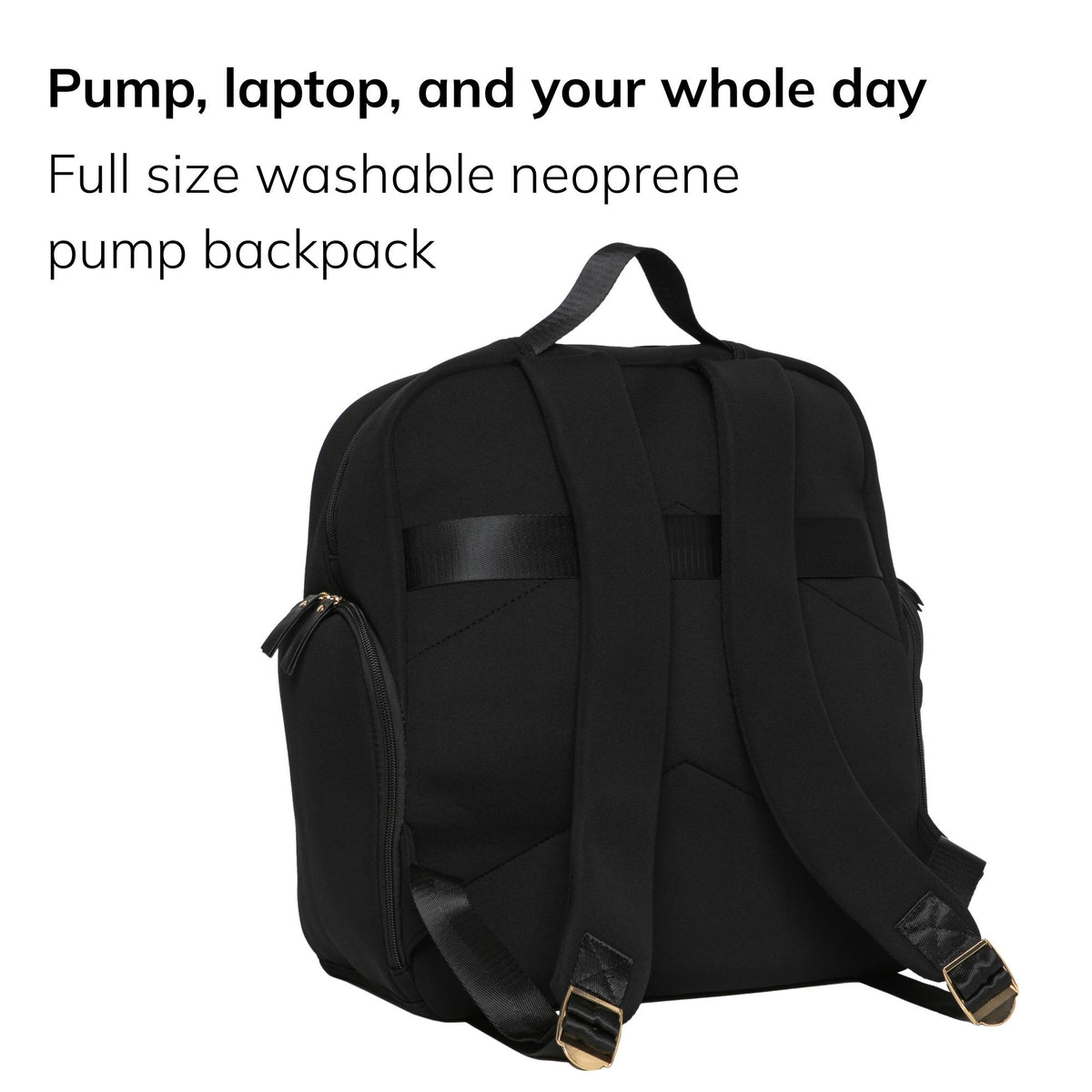Sarah Wells Fiona Breast Pump Backpack – Neoprene, Machine Washable Bag with Insulated Storage, Laptop Sleeve &amp; Straps