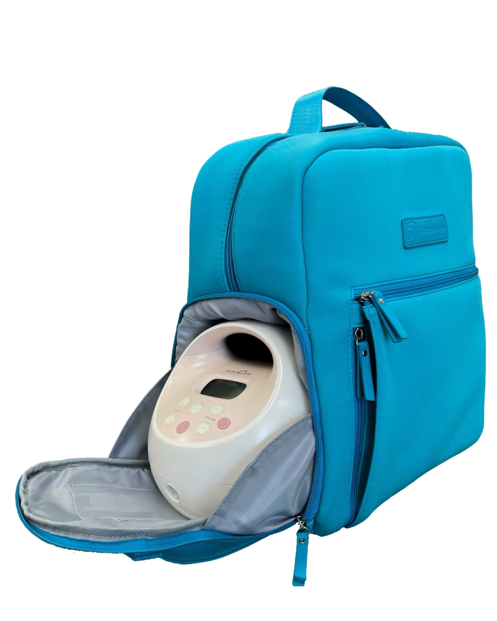 Sarah Wells Fiona Breast Pump Backpack – Neoprene, Machine Washable Bag with Insulated Storage, Laptop Sleeve &amp; Straps
