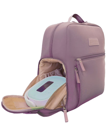 Sarah Wells Fiona Breast Pump Backpack – Neoprene, Machine Washable Bag with Insulated Storage, Laptop Sleeve &amp; Straps