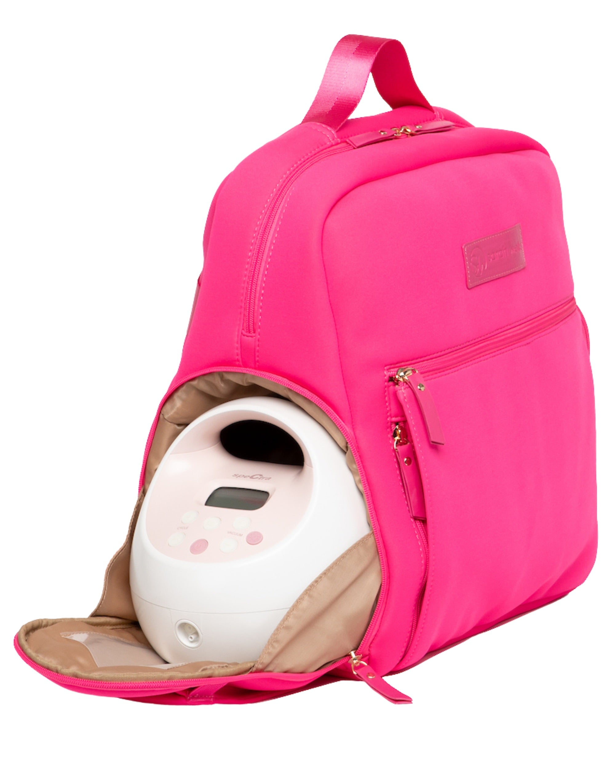 Sarah Wells Fiona Breast Pump Backpack – Neoprene, Machine Washable Bag with Insulated Storage, Laptop Sleeve &amp; Straps