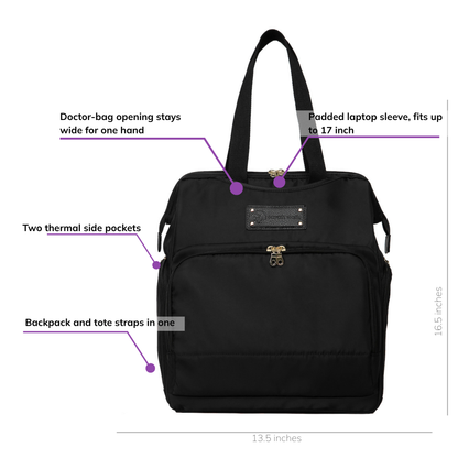 Norah Breast Pump Backpack (Black)