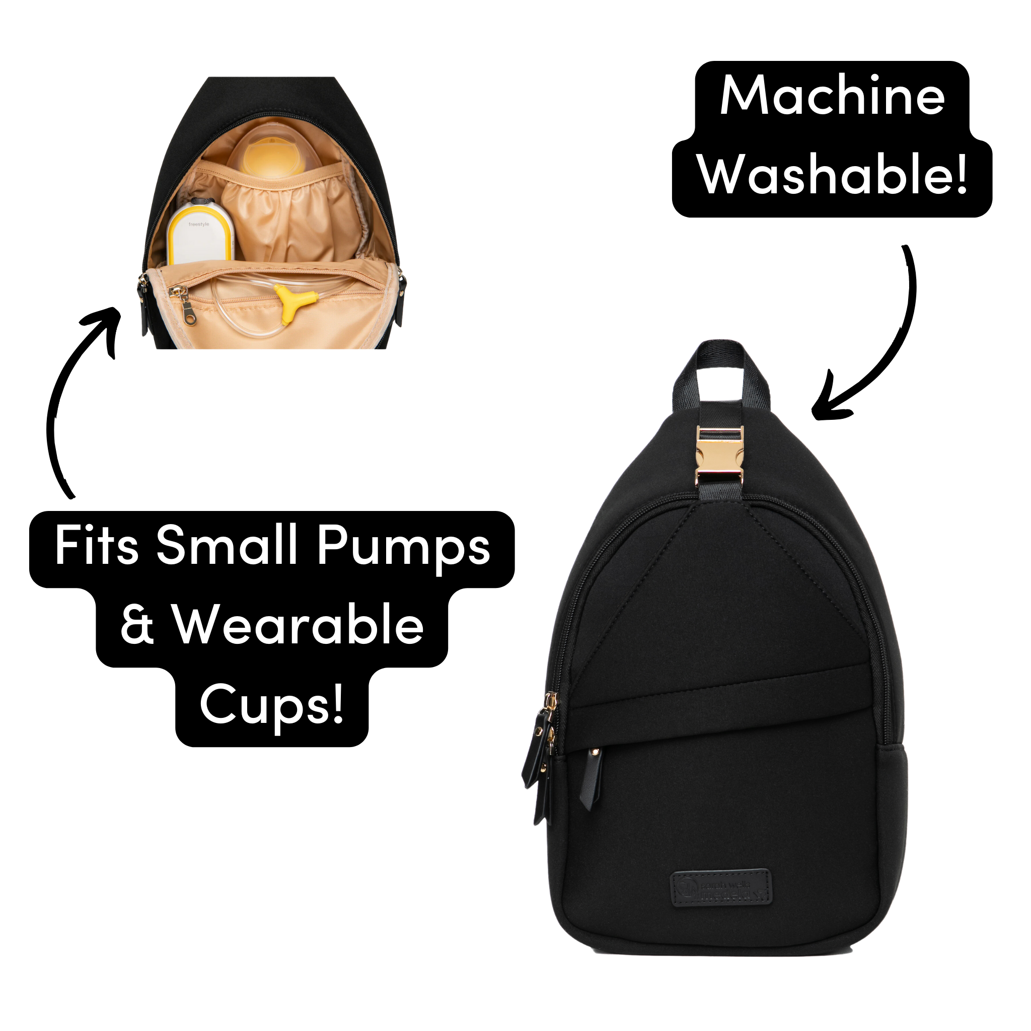 OUTLET Allie Sling Bag (Black) x Medela