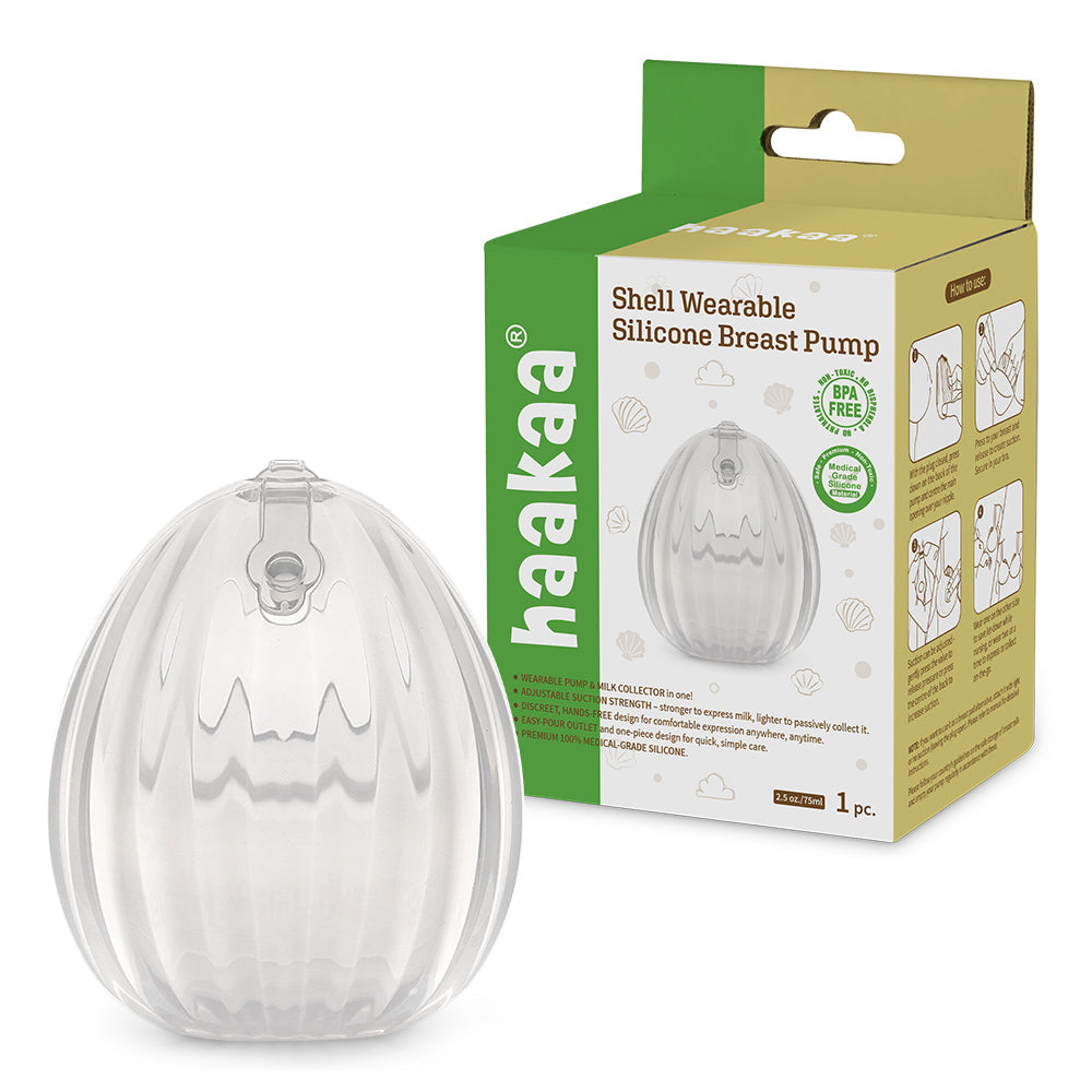 Haakaa Shell Wearable Silicone Breast Pump Hands Free and