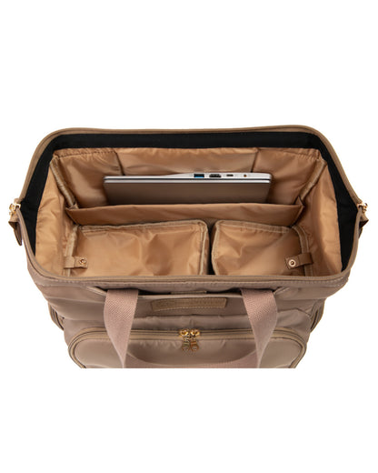 Sarah Wells Norah Breast Pump Backpack – Pumping Bag with Insulated Milk Storage, Laptop Sleeve &amp; Wide-Open Frame