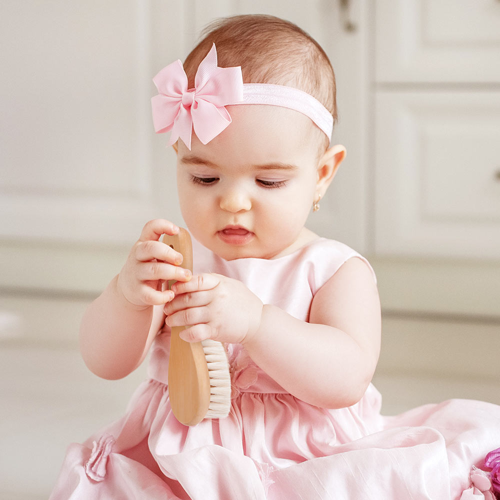 Haakaa Goats Wool Wooden Baby Brush &amp; Comb Set
