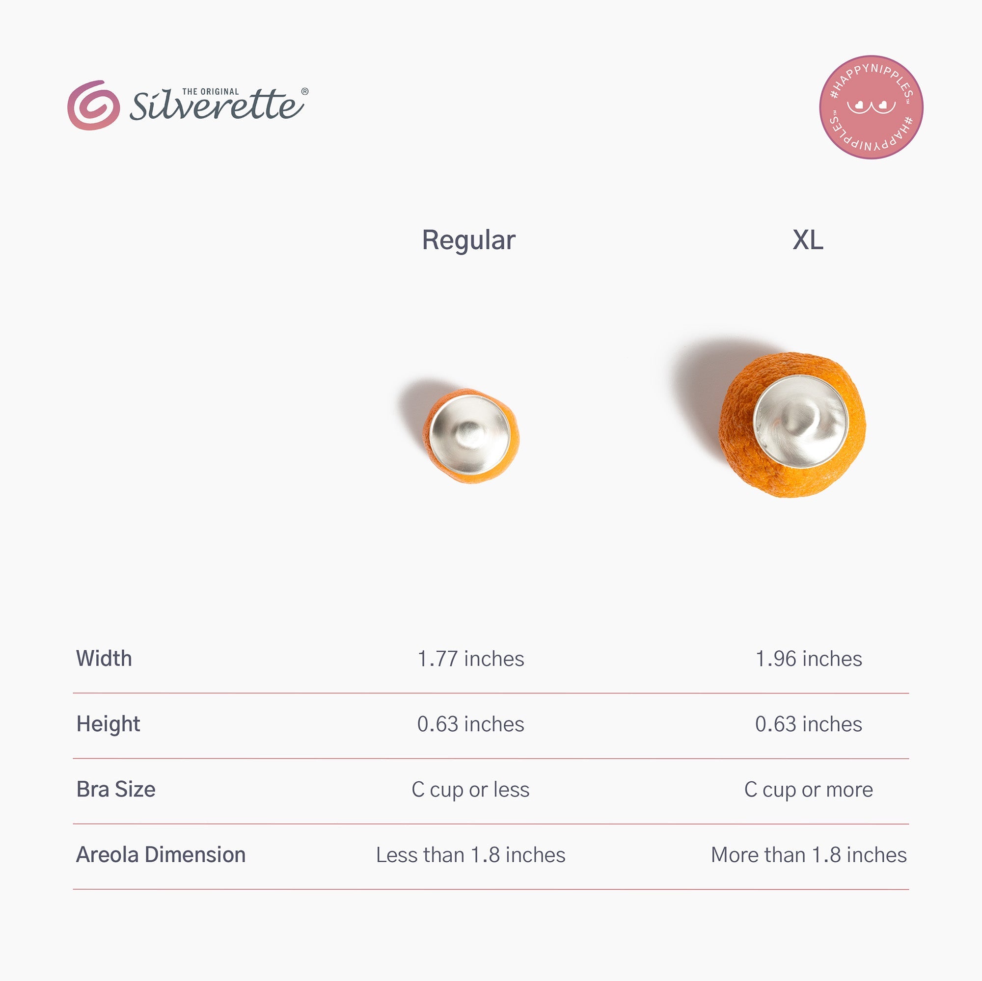 Silverette Nursing Cups 100 Percent Silver Healing Cups for Sore