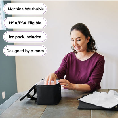 Sarah Wells Cold Gold Breastmilk Cooler – Insulated Milk Storage &amp; Ice Pack – Machine Washable for Moms