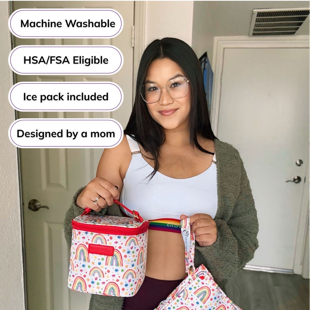 Sarah Wells Cold Gold Breastmilk Cooler – Insulated Milk Storage &amp; Ice Pack – Machine Washable for Moms
