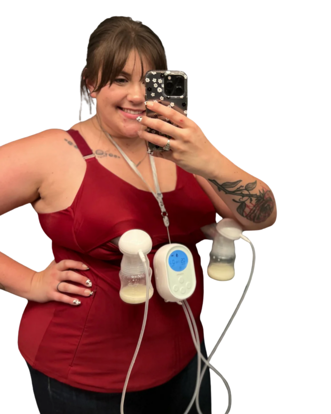 Journey Hands Free Pumping Tank (Apple Red)