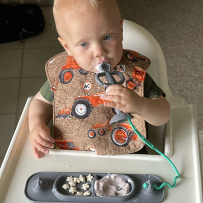 2-in-1 Teether &amp; Training Spoon PEWTER