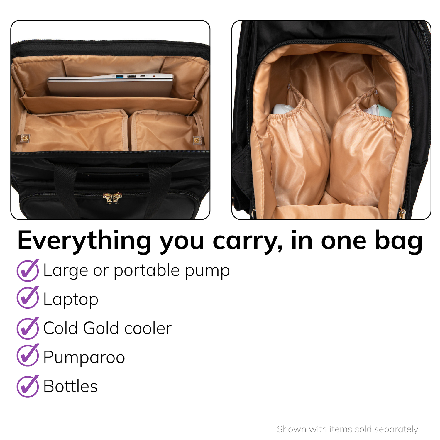 Norah Breast Pump Backpack (Black)