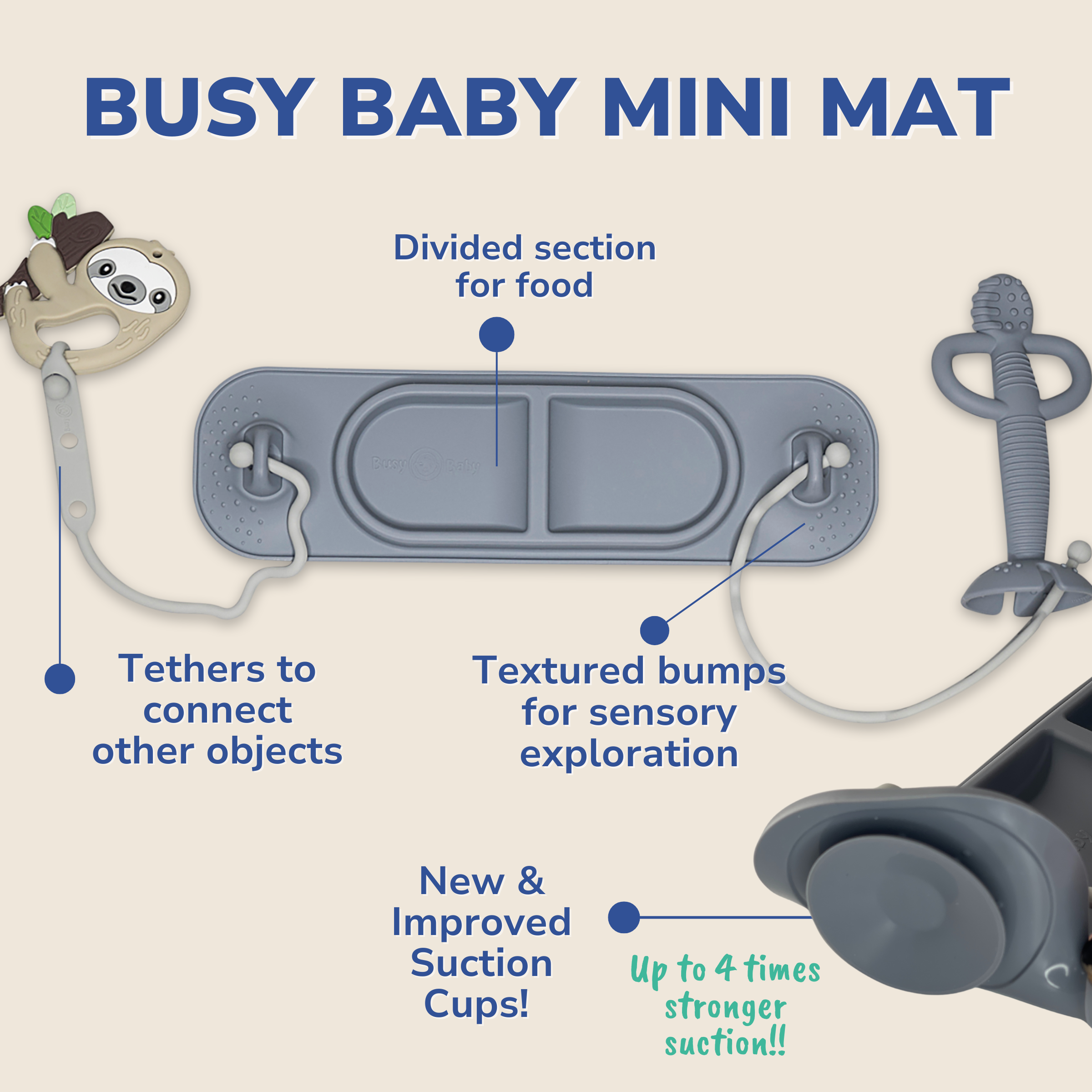 Mini Mat with Toy Straps