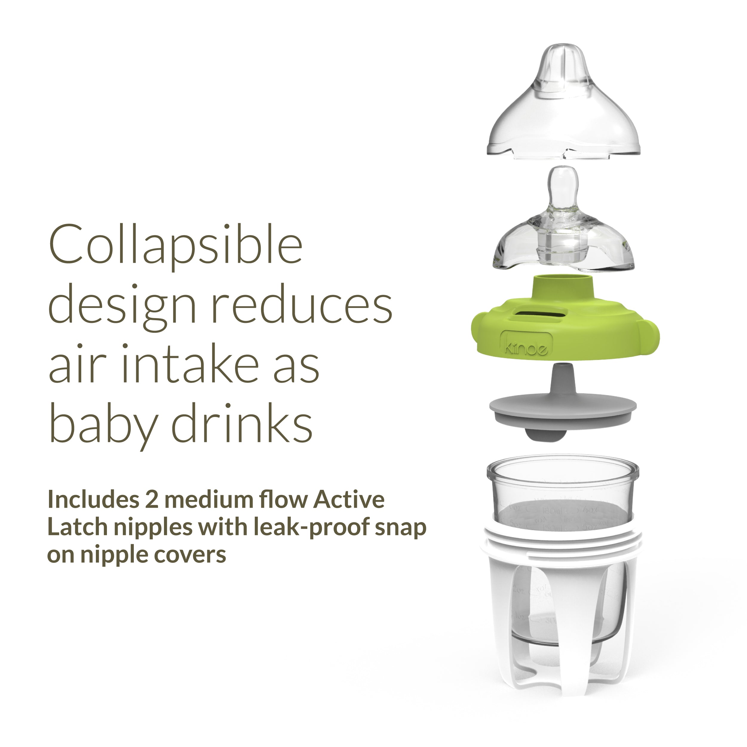 Active Latch Silicone Baby Bottle