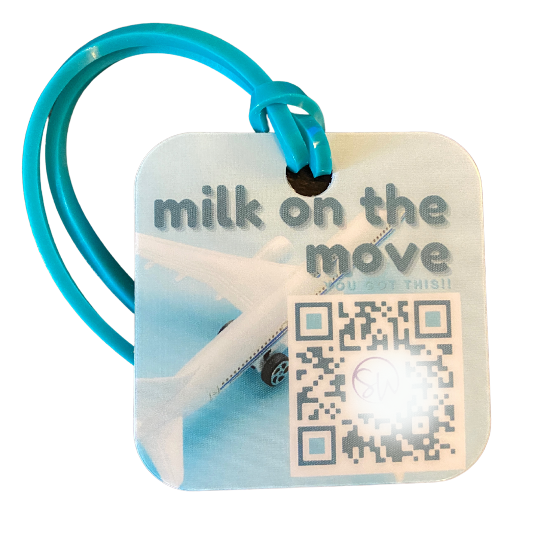 Sarah Wells Milk on the Move Luggage Tag